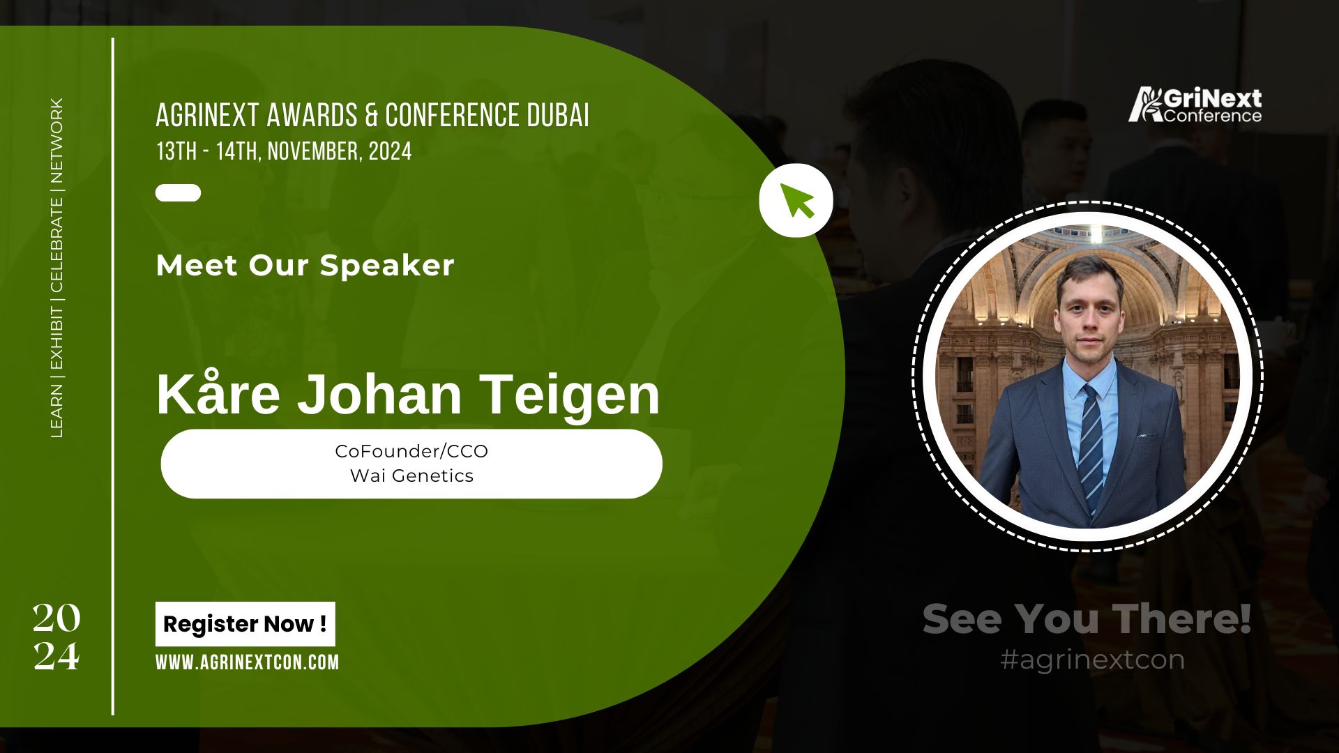 Kåre Johan Teigen, Co-Founder and CCO of Wai Genetics, to Speak at AgriNext Conference in Dubai