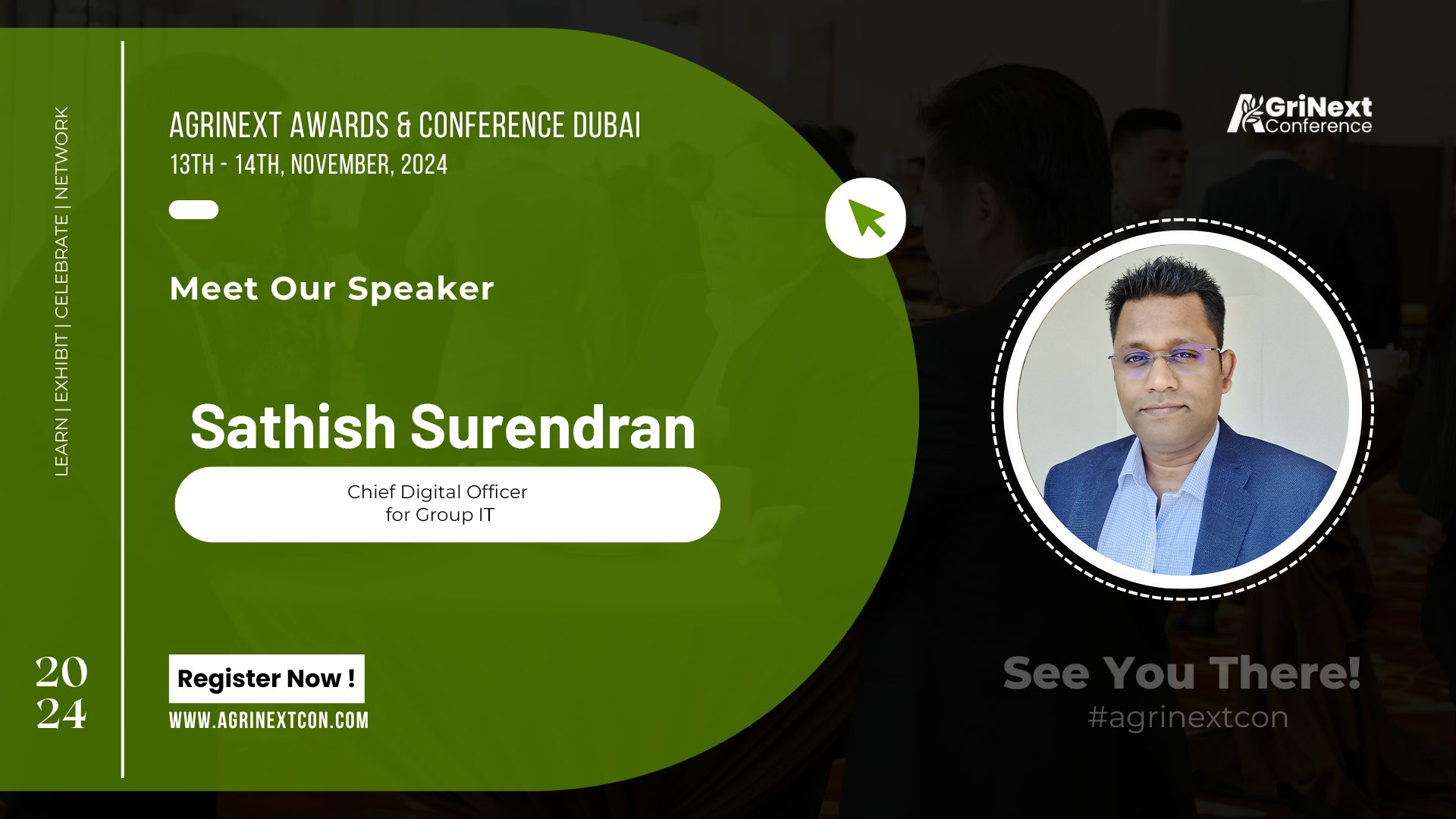 Sathish Surendran, Chief Digital Officer for Group IT at Catalyst, to Speak at AgriNext Conference 2024 in Duba